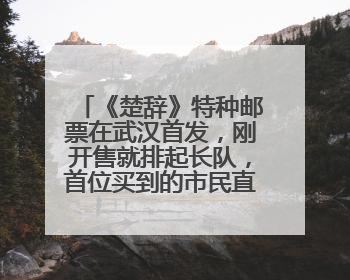 《楚辞》特种邮票在武汉首发，刚开售就排起长队，首位买到的市民直呼激动