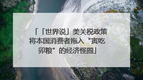 「世界说」美关税政策将本国消费者拖入“寅吃卯粮”的经济怪圈