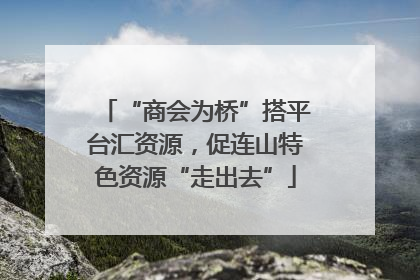“商会为桥”搭平台汇资源，促连山特色资源“走出去”