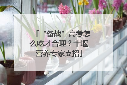 “备战”高考怎么吃才合理？十堰营养专家支招