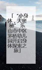 “小身体，大奥秘” 乐山市中区茅桥幼儿园开启身体探索之旅