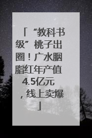 “教科书级”桃子出圈！广水胭脂红年产值4.5亿元，线上卖爆