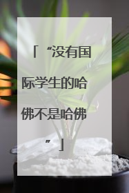 “没有国际学生的哈佛不是哈佛”