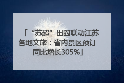 “苏超”出圈联动江苏各地文旅：省内景区预订同比增长305%