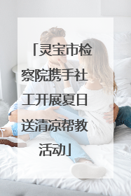 灵宝市检察院携手社工开展夏日送清凉帮教活动