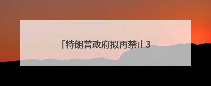 特朗普政府拟再禁止36个国家的公民入境