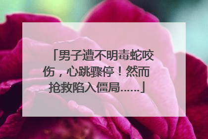 男子遭不明毒蛇咬伤，心跳骤停！然而抢救陷入僵局……