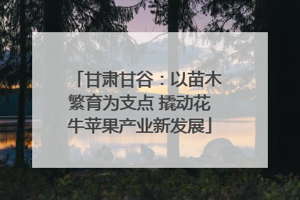 甘肃甘谷：以苗木繁育为支点 撬动花牛苹果产业新发展