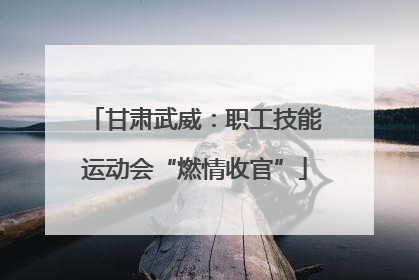 甘肃武威：职工技能运动会“燃情收官”