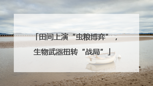 田间上演“虫粮博弈”，生物武器扭转“战局”