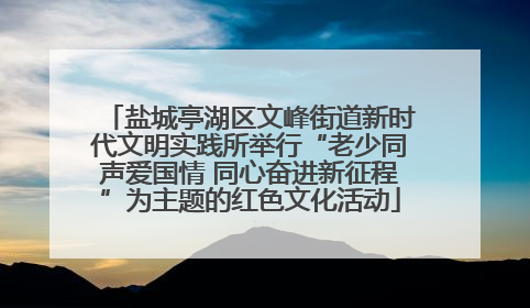 盐城亭湖区文峰街道新时代文明实践所举行“老少同声爱国情 同心奋进新征程”为主题的红色文化活动