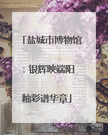 盐城市博物馆：银辉映端阳 釉彩谱华章
