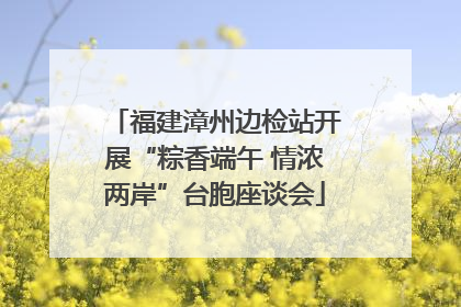 福建漳州边检站开展“粽香端午 情浓两岸”台胞座谈会
