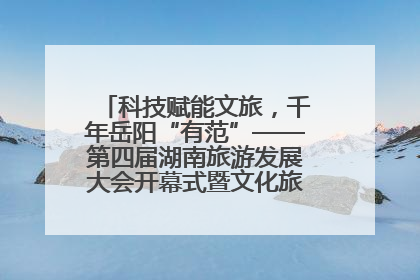 科技赋能文旅，千年岳阳“有范”——第四届湖南旅游发展大会开幕式暨文化旅游推介会侧记