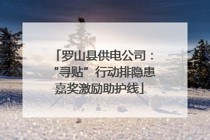 罗山县供电公司：“寻贴”行动排隐患 嘉奖激励助护线