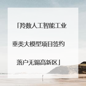 羚数人工智能工业垂类大模型项目签约落户无锡高新区