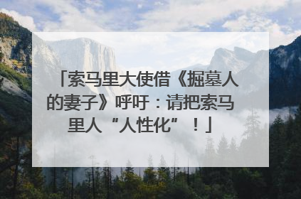 索马里大使借《掘墓人的妻子》呼吁：请把索马里人“人性化”！