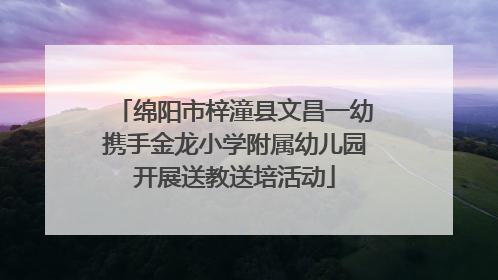 绵阳市梓潼县文昌一幼携手金龙小学附属幼儿园开展送教送培活动