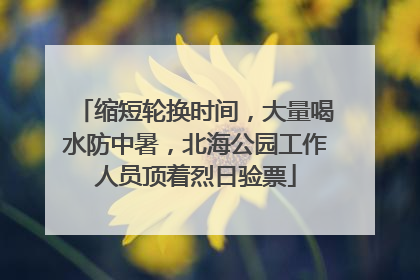 缩短轮换时间，大量喝水防中暑，北海公园工作人员顶着烈日验票