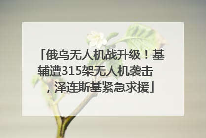 俄乌无人机战升级！基辅遭315架无人机袭击，泽连斯基紧急求援