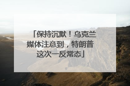 保持沉默！乌克兰媒体注意到，特朗普这次一反常态