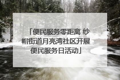 便民服务零距离 纱帽街道月亮湾社区开展便民服务日活动