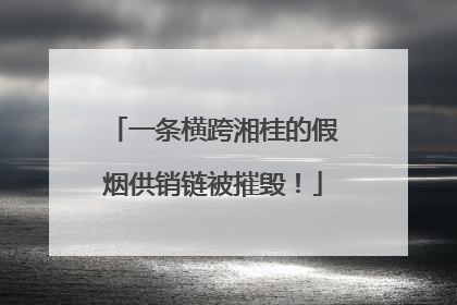一条横跨湘桂的假烟供销链被摧毁！