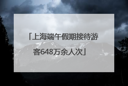 上海端午假期接待游客648万余人次