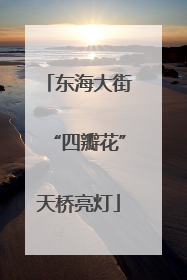 东海大街“四瓣花”天桥亮灯