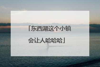 东西湖这个小镇会让人哈哈哈