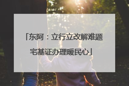 东阿：立行立改解难题 宅基证办理暖民心