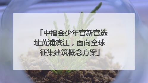 中福会少年宫新宫选址黄浦滨江，面向全球征集建筑概念方案