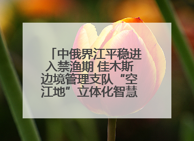 中俄界江平稳进入禁渔期 佳木斯边境管理支队“空江地”立体化智慧监管护航