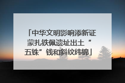 中华文明影响添新证 蒙扎铁佩遗址出土“五铢”钱和斜纹纬锦