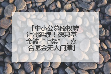 中小公募股权转让潮延续！德邦基金被“上架”，嘉合基金无人问津