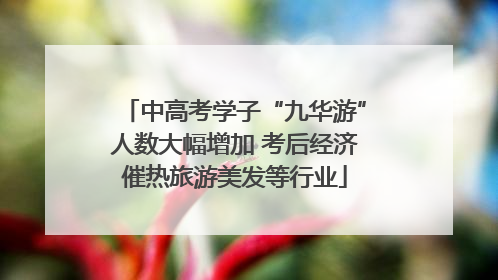 中高考学子“九华游”人数大幅增加 考后经济催热旅游美发等行业