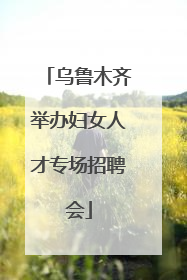 乌鲁木齐举办妇女人才专场招聘会