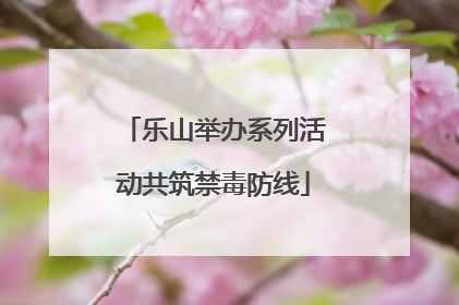 乐山举办系列活动共筑禁毒防线