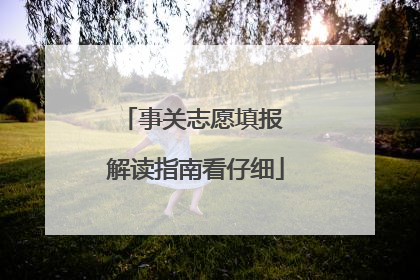 事关志愿填报 解读指南看仔细