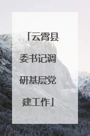 云霄县委书记调研基层党建工作
