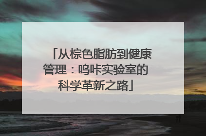 从棕色脂肪到健康管理：呜咔实验室的科学革新之路