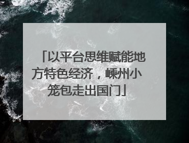 以平台思维赋能地方特色经济，嵊州小笼包走出国门