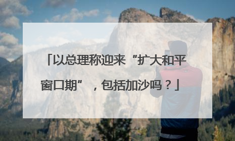 以总理称迎来“扩大和平窗口期”，包括加沙吗？