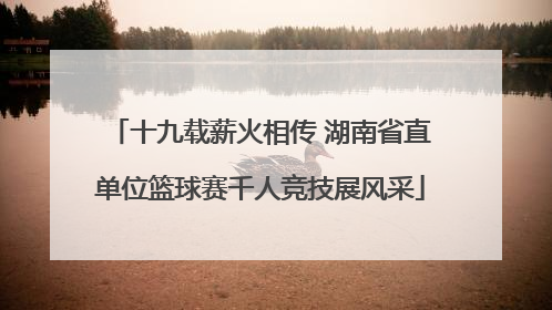 十九载薪火相传 湖南省直单位篮球赛千人竞技展风采