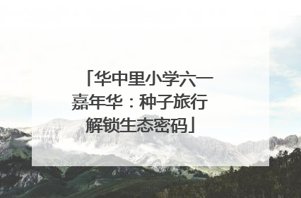 华中里小学六一嘉年华：种子旅行解锁生态密码