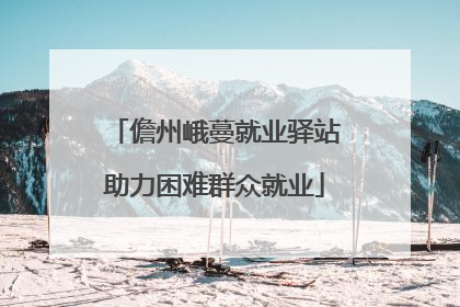 儋州峨蔓就业驿站助力困难群众就业
