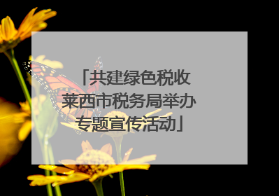 共建绿色税收 莱西市税务局举办专题宣传活动