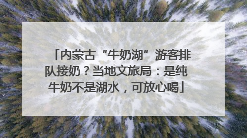 内蒙古“牛奶湖”游客排队接奶？当地文旅局：是纯牛奶不是湖水，可放心喝
