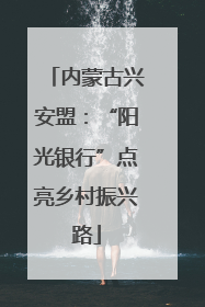 内蒙古兴安盟：“阳光银行”点亮乡村振兴路