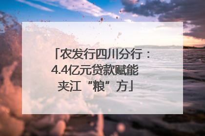 农发行四川分行：4.4亿元贷款赋能夹江“粮”方